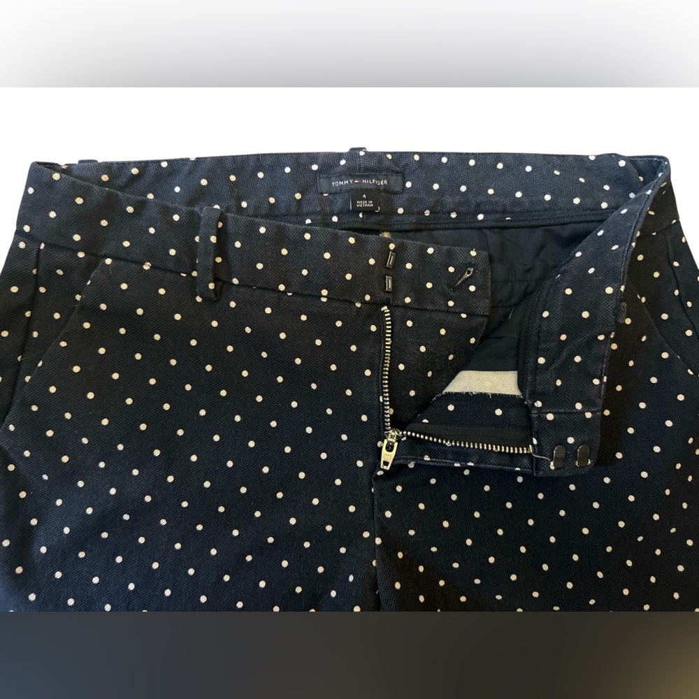 Tommy Hilfiger Polka Dots Preppy Cropped Pants 2026 Trend Women’s Size 4 - Picture 4 of 8